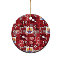 Tahiti Oaoa I Teie Noera Ceramic Ornament Pacific Patchwork Xmas Vibes LT9 - Polynesian Pride