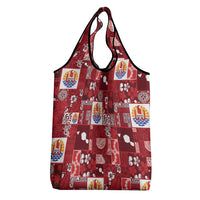 Tahiti Oaoa I Teie Noera Grocery Bag Pacific Patchwork Xmas Vibes LT9 - Polynesian Pride