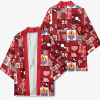 Tahiti Oaoa I Teie Noera Kimono Pacific Patchwork Xmas Vibes LT9 - Polynesian Pride