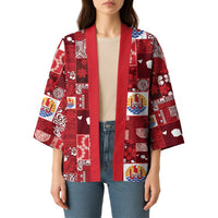 Tahiti Oaoa I Teie Noera Kimono Pacific Patchwork Xmas Vibes LT9 - Polynesian Pride