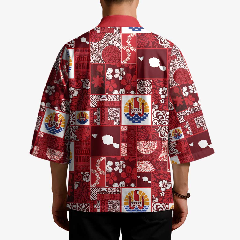 Tahiti Oaoa I Teie Noera Kimono Pacific Patchwork Xmas Vibes LT9 - Polynesian Pride