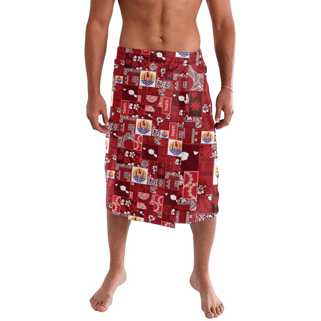 Tahiti Oaoa I Teie Noera Lavalava Pacific Patchwork Xmas Vibes LT9 Red - Polynesian Pride