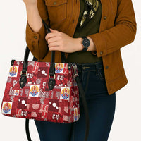 Tahiti Oaoa I Teie Noera Leather Bag Pacific Patchwork Xmas Vibes LT9 - Polynesian Pride