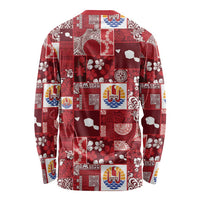 Tahiti Oaoa I Teie Noera Long Sleeve Shirt Pacific Patchwork Xmas Vibes LT9 - Polynesian Pride