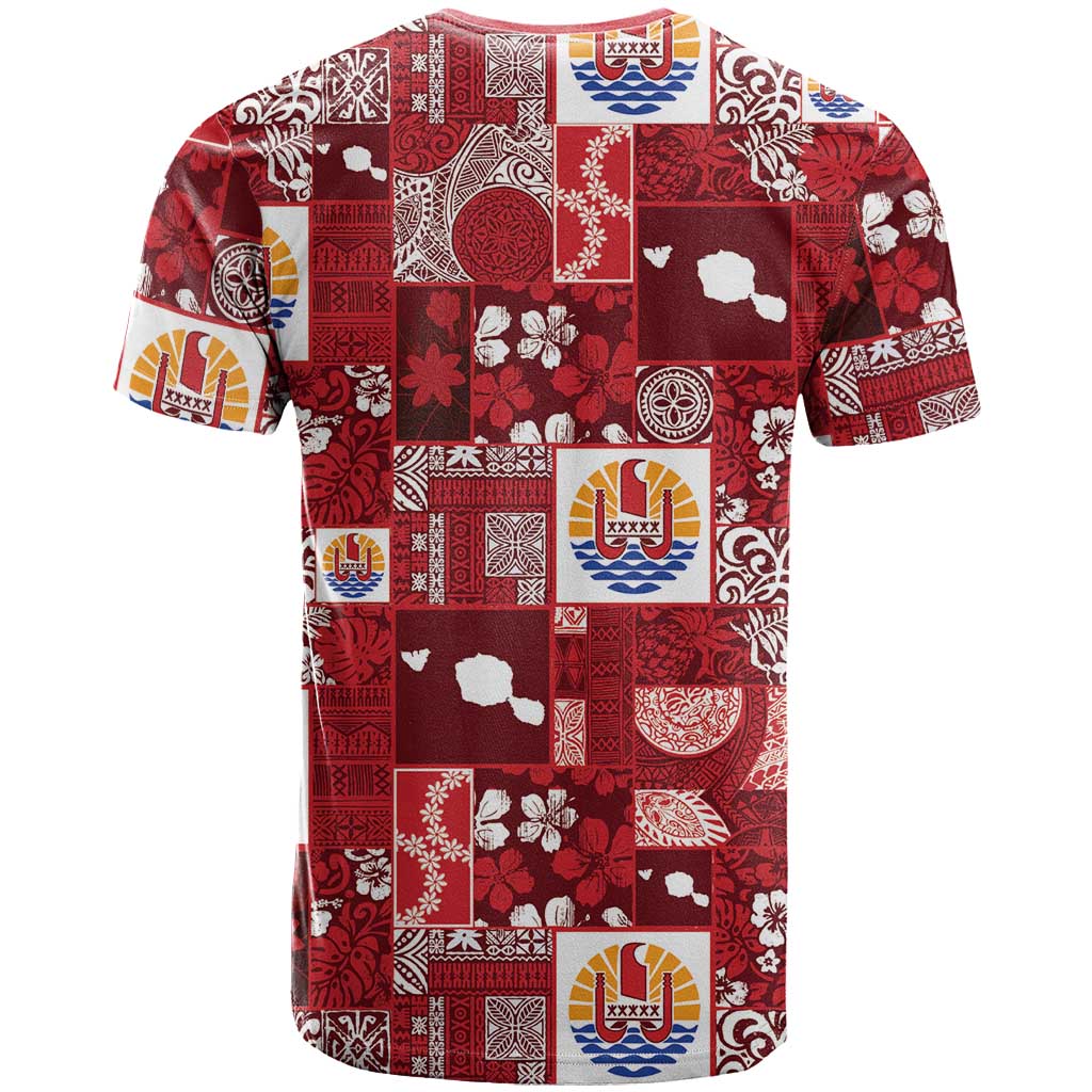 Tahiti Oaoa I Teie Noera T Shirt Pacific Patchwork Xmas Vibes LT9 - Polynesian Pride