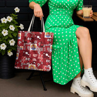 Tahiti Oaoa I Teie Noera Tote Bag Pacific Patchwork Xmas Vibes LT9 - Polynesian Pride