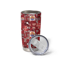 Tahiti Oaoa I Teie Noera Tumbler Cup Pacific Patchwork Xmas Vibes LT9 - Polynesian Pride