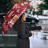 Tahiti Oaoa I Teie Noera Umbrella Pacific Patchwork Xmas Vibes LT9 - Polynesian Pride