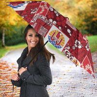 Tahiti Oaoa I Teie Noera Umbrella Pacific Patchwork Xmas Vibes LT9 - Polynesian Pride