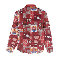 Tahiti Oaoa I Teie Noera Women Casual Shirt Pacific Patchwork Xmas Vibes LT9 - Polynesian Pride