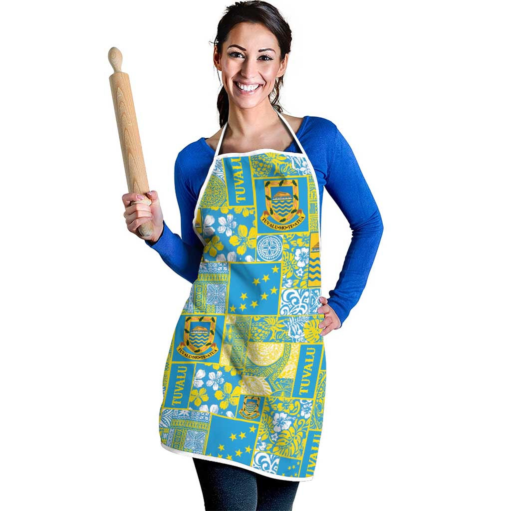 Tuvalu Manuia te Kilisimasi Apron Pacific Patchwork Xmas Vibes LT9 - Polynesian Pride