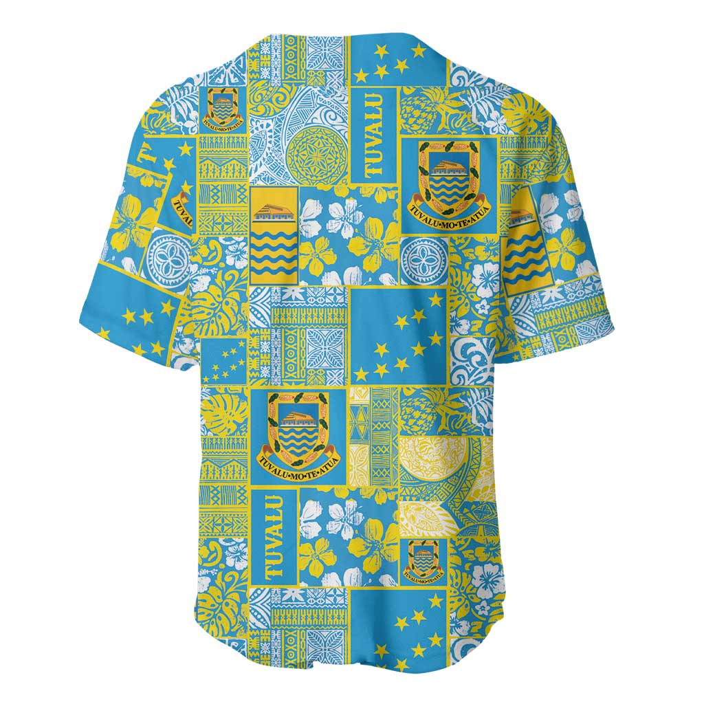 Tuvalu Manuia te Kilisimasi Baseball Jersey Pacific Patchwork Xmas Vibes LT9 - Polynesian Pride