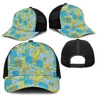 Tuvalu Manuia te Kilisimasi Baseball Net Cap Pacific Patchwork Xmas Vibes LT9 - Polynesian Pride