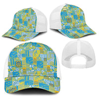 Tuvalu Manuia te Kilisimasi Baseball Net Cap Pacific Patchwork Xmas Vibes LT9 - Polynesian Pride