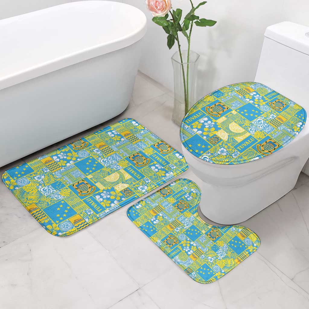 Tuvalu Manuia te Kilisimasi Bathroom Set Pacific Patchwork Xmas Vibes LT9 - Polynesian Pride