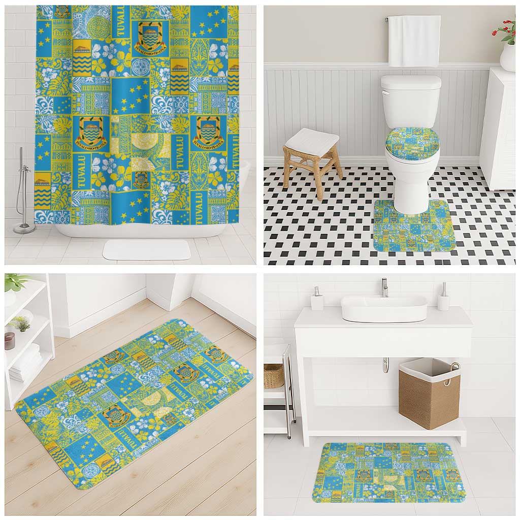 Tuvalu Manuia te Kilisimasi Bathroom Set Pacific Patchwork Xmas Vibes LT9 - Polynesian Pride