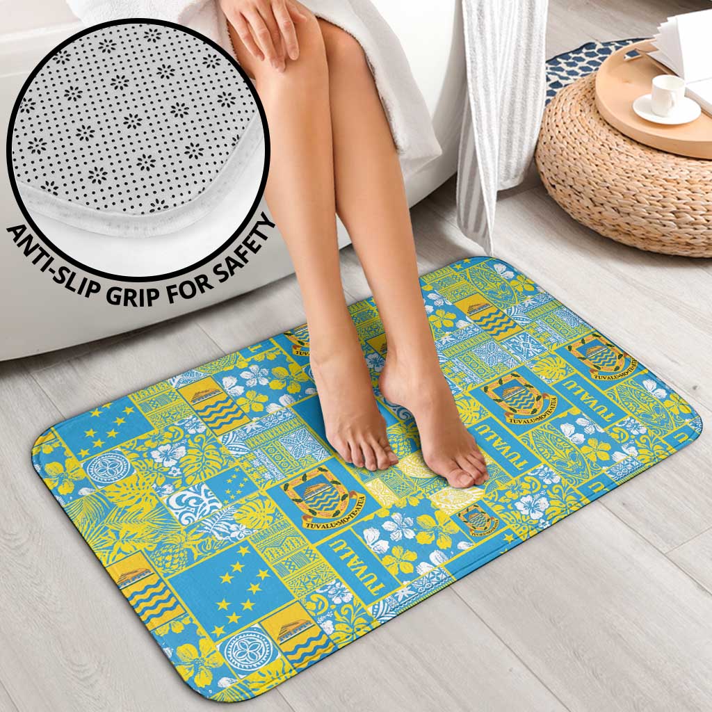 Tuvalu Manuia te Kilisimasi Bathroom Set Pacific Patchwork Xmas Vibes LT9 - Polynesian Pride