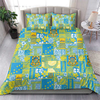 Tuvalu Manuia te Kilisimasi Bedding Set Pacific Patchwork Xmas Vibes LT9 - Polynesian Pride