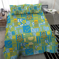 Tuvalu Manuia te Kilisimasi Bedding Set Pacific Patchwork Xmas Vibes LT9 - Polynesian Pride