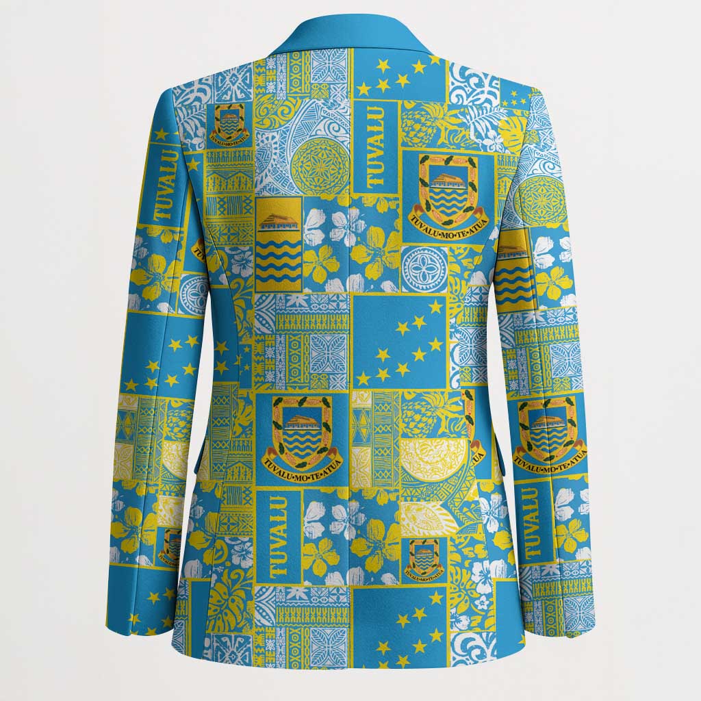 Tuvalu Manuia te Kilisimasi Blazer Pacific Patchwork Xmas Vibes LT9 - Polynesian Pride