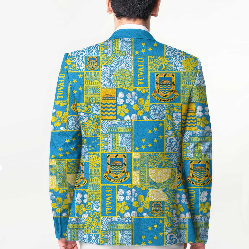 Tuvalu Manuia te Kilisimasi Blazer Pacific Patchwork Xmas Vibes LT9 - Polynesian Pride
