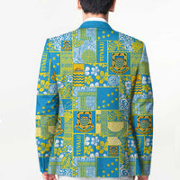 Tuvalu Manuia te Kilisimasi Blazer Pacific Patchwork Xmas Vibes LT9 - Polynesian Pride