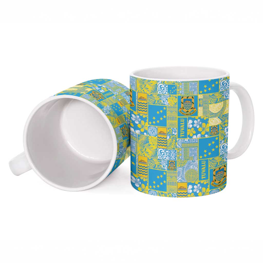 Tuvalu Manuia te Kilisimasi Ceramic Mug Pacific Patchwork Xmas Vibes LT9 - Polynesian Pride