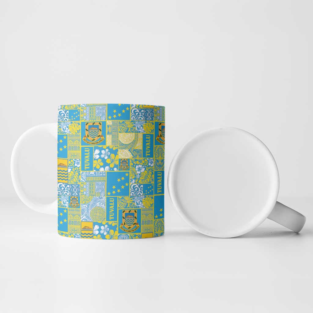 Tuvalu Manuia te Kilisimasi Ceramic Mug Pacific Patchwork Xmas Vibes LT9 - Polynesian Pride
