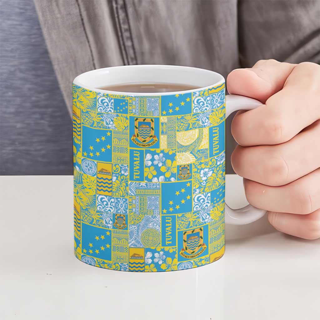 Tuvalu Manuia te Kilisimasi Ceramic Mug Pacific Patchwork Xmas Vibes LT9 - Polynesian Pride