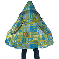 Tuvalu Manuia te Kilisimasi Cloak Pacific Patchwork Xmas Vibes LT9 Unisex Green - Polynesian Pride