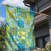Tuvalu Manuia te Kilisimasi Garden Flag Pacific Patchwork Xmas Vibes LT9 - Polynesian Pride