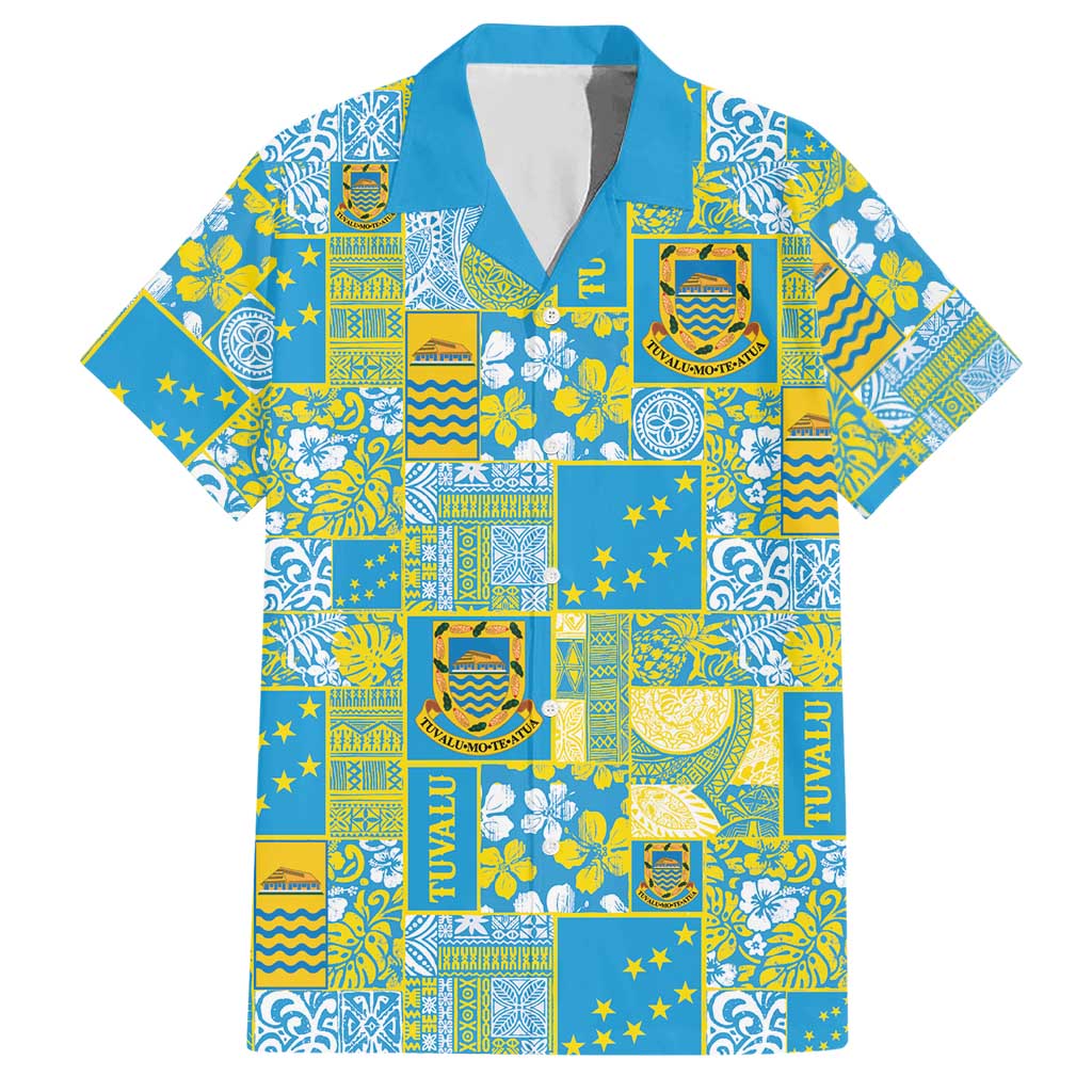 Tuvalu Manuia te Kilisimasi Hawaiian Shirt Pacific Patchwork Xmas Vibes LT9 Green - Polynesian Pride