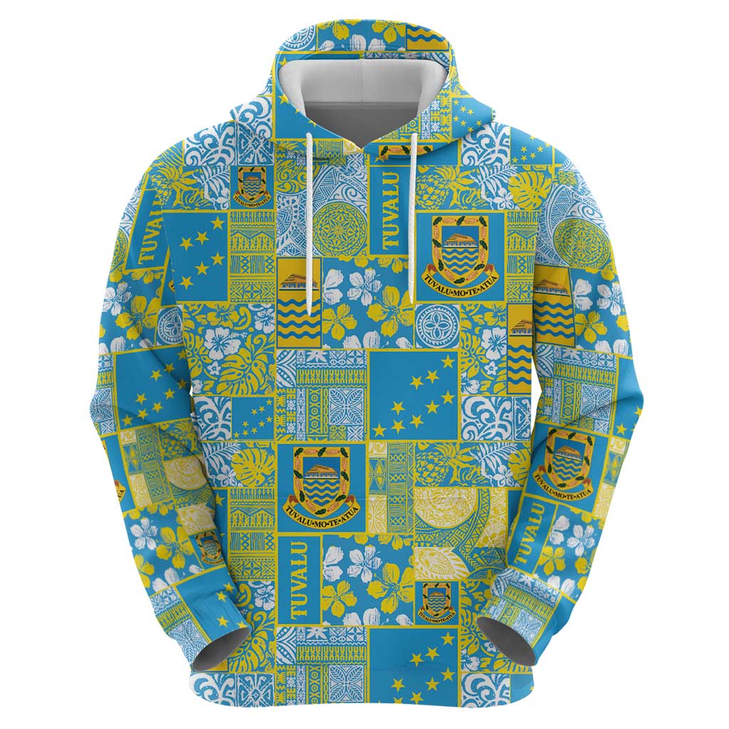 Tuvalu Manuia te Kilisimasi Hoodie Pacific Patchwork Xmas Vibes LT9 - Polynesian Pride