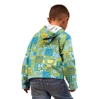 Tuvalu Manuia te Kilisimasi Kid Hoodie Pacific Patchwork Xmas Vibes LT9 - Polynesian Pride