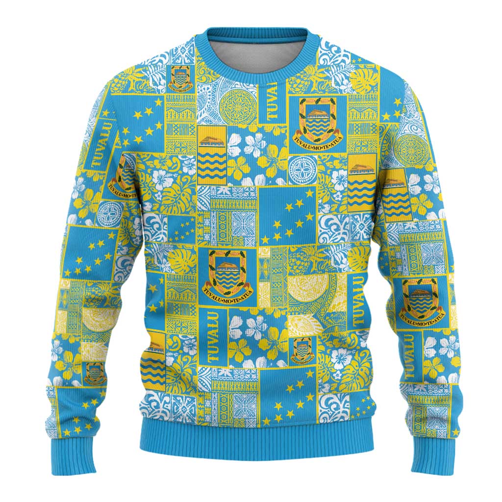 Tuvalu Manuia te Kilisimasi Ugly Christmas Sweater Pacific Patchwork Xmas Vibes LT9 - Polynesian Pride