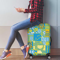 Tuvalu Manuia te Kilisimasi Luggage Cover Pacific Patchwork Xmas Vibes LT9 - Polynesian Pride
