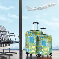 Tuvalu Manuia te Kilisimasi Luggage Cover Pacific Patchwork Xmas Vibes LT9 - Polynesian Pride