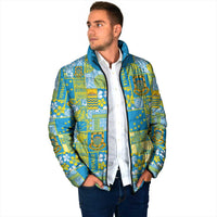 Tuvalu Manuia te Kilisimasi Padded Jacket Pacific Patchwork Xmas Vibes LT9 - Polynesian Pride
