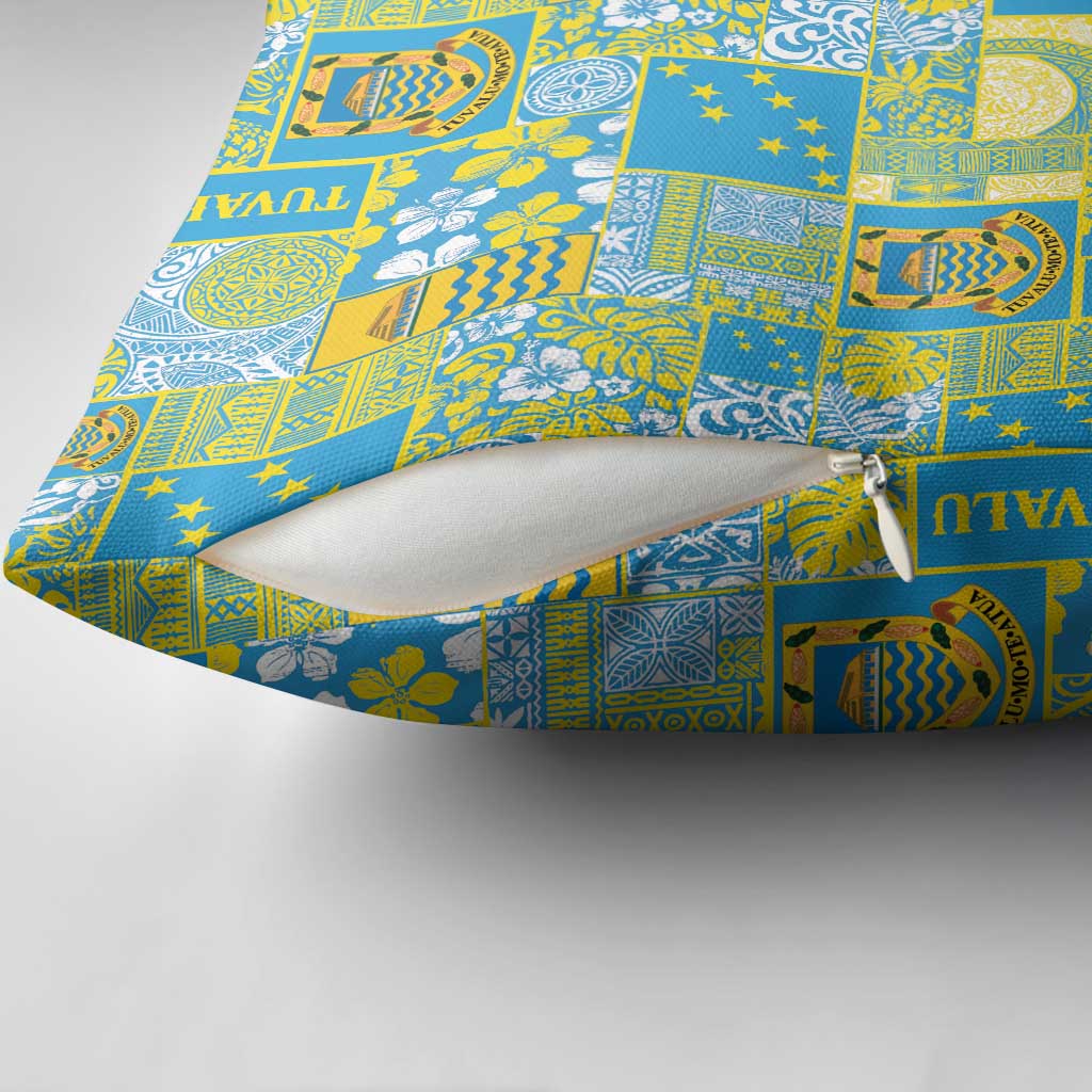 Tuvalu Manuia te Kilisimasi Pillow Cover Pacific Patchwork Xmas Vibes LT9 - Polynesian Pride