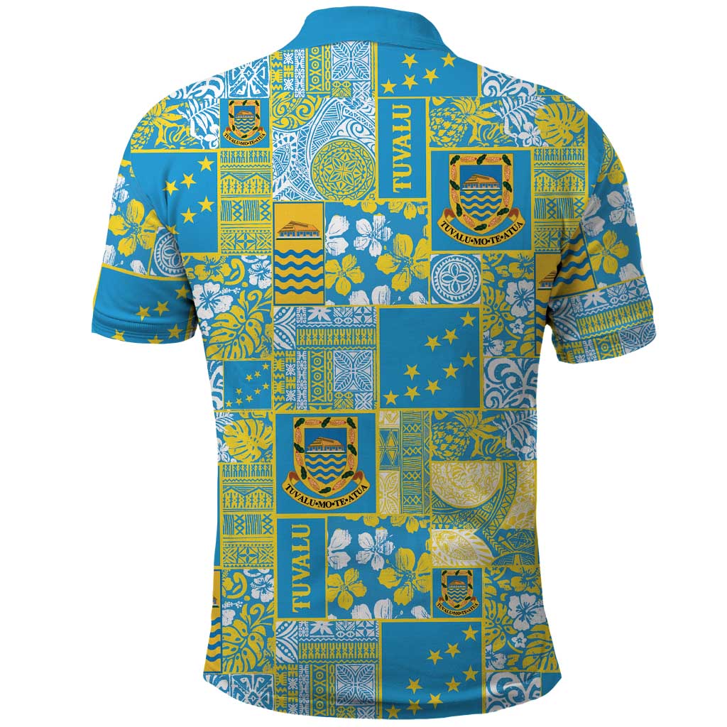 Tuvalu Manuia te Kilisimasi Polo Shirt Pacific Patchwork Xmas Vibes LT9 - Polynesian Pride
