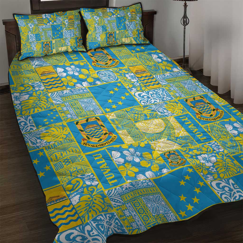Tuvalu Manuia te Kilisimasi Quilt Bed Set Pacific Patchwork Xmas Vibes LT9 Green - Polynesian Pride