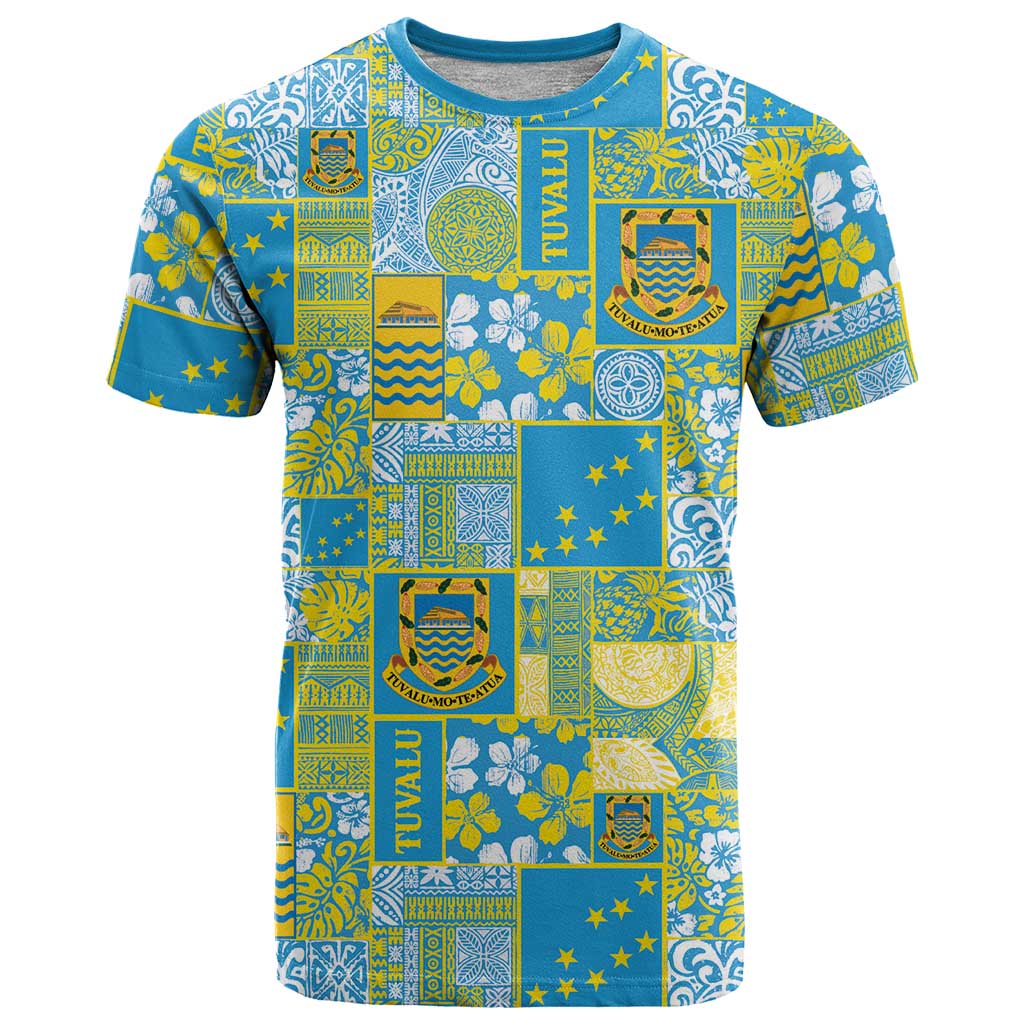 Tuvalu Manuia te Kilisimasi T Shirt Pacific Patchwork Xmas Vibes LT9 Green - Polynesian Pride