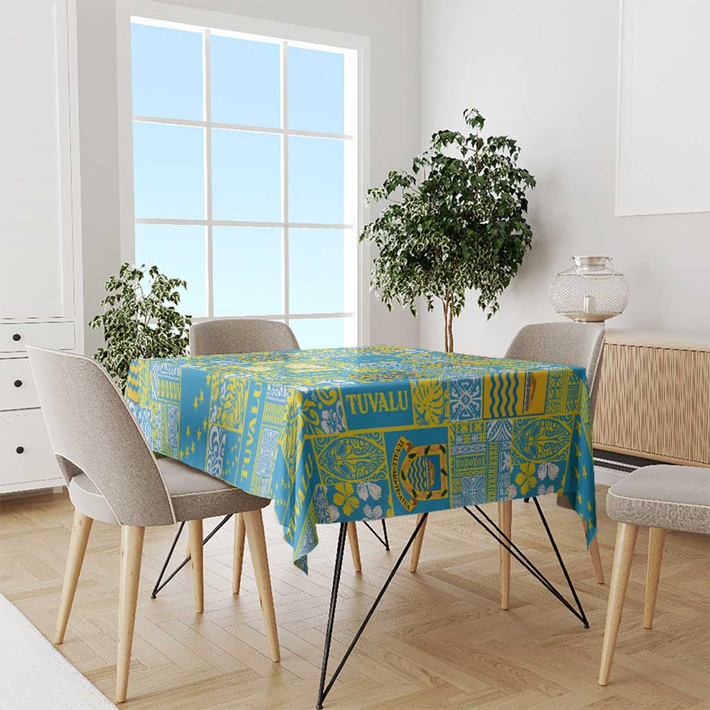 Tuvalu Manuia te Kilisimasi Tablecloth Pacific Patchwork Xmas Vibes LT9 - Polynesian Pride