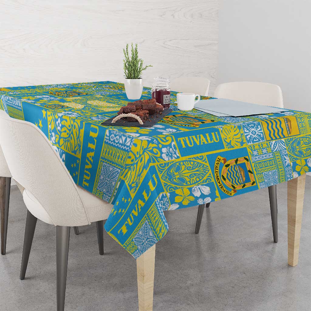 Tuvalu Manuia te Kilisimasi Tablecloth Pacific Patchwork Xmas Vibes LT9 - Polynesian Pride