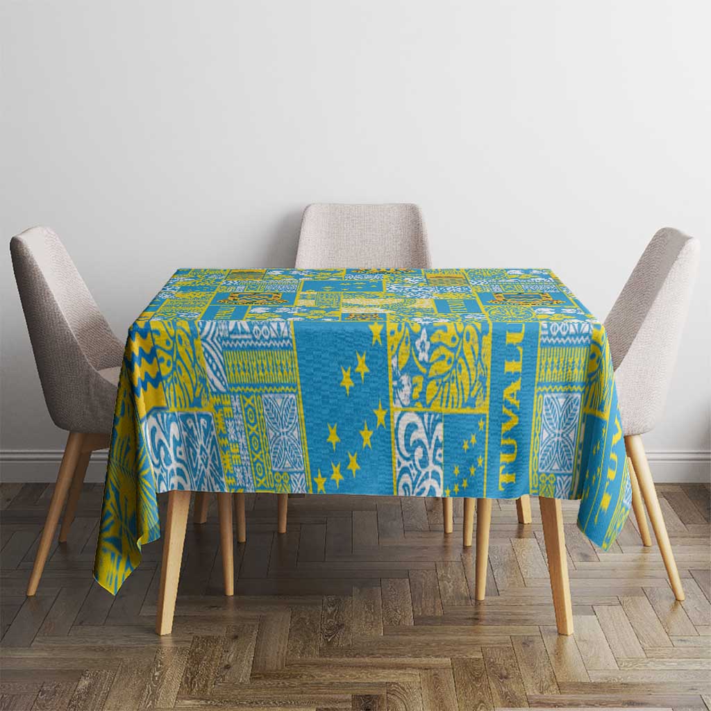 Tuvalu Manuia te Kilisimasi Tablecloth Pacific Patchwork Xmas Vibes LT9 - Polynesian Pride