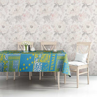 Tuvalu Manuia te Kilisimasi Tablecloth Pacific Patchwork Xmas Vibes LT9 - Polynesian Pride