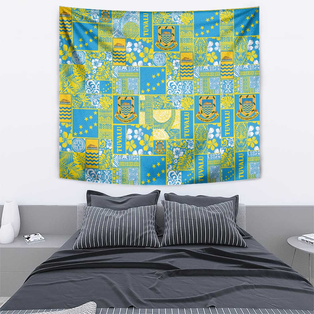 Tuvalu Manuia te Kilisimasi Tapestry Pacific Patchwork Xmas Vibes LT9 - Polynesian Pride