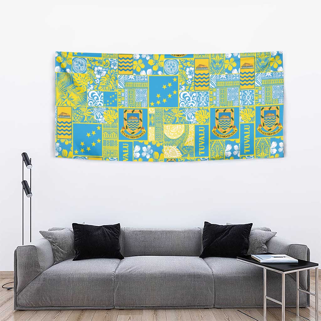 Tuvalu Manuia te Kilisimasi Tapestry Pacific Patchwork Xmas Vibes LT9 - Polynesian Pride