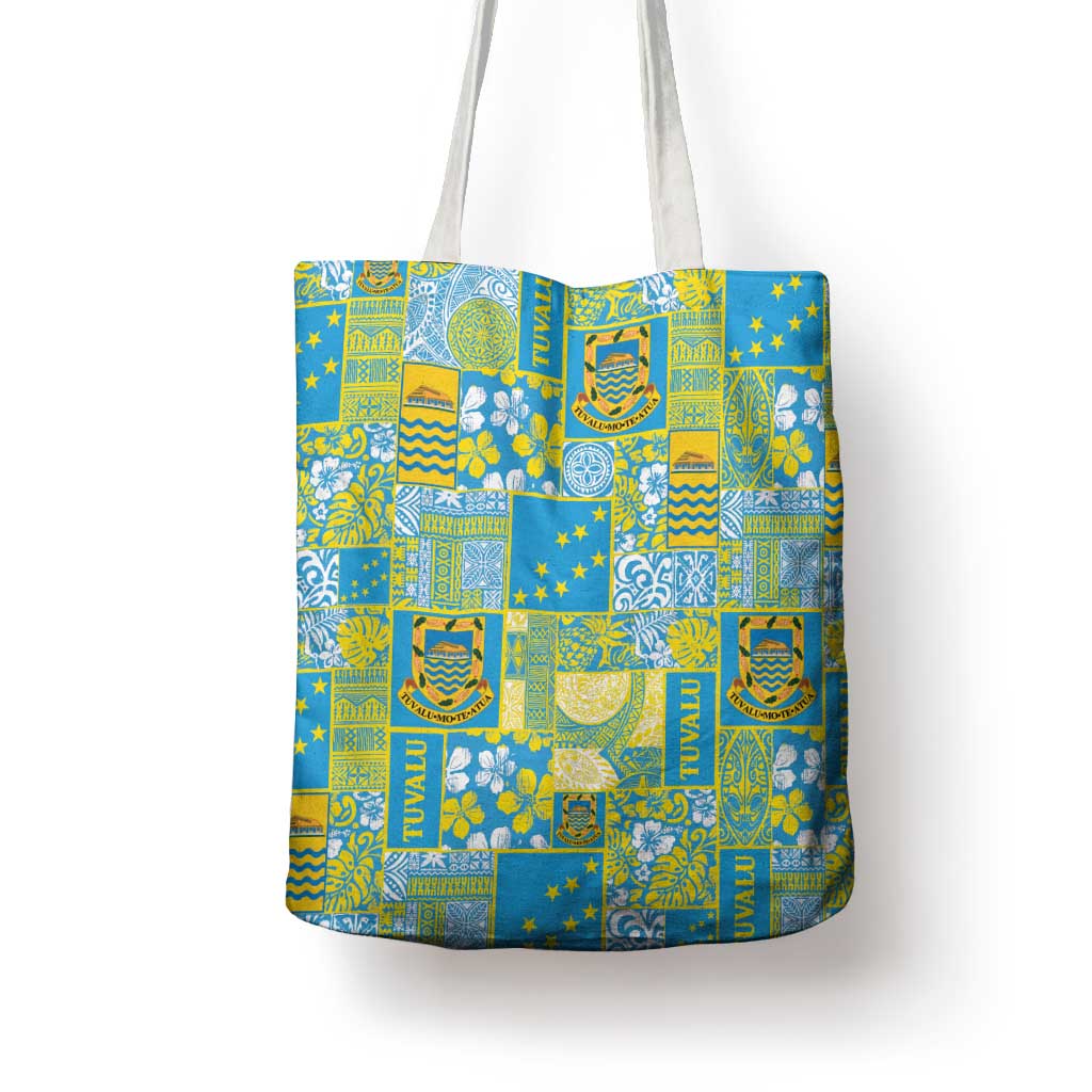 Tuvalu Manuia te Kilisimasi Tote Bag Pacific Patchwork Xmas Vibes LT9 - Polynesian Pride