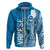 Yap Day 1 March Zip Hoodie Micronesia Yapese Warrior LT9 Zip Hoodie Blue - Polynesian Pride